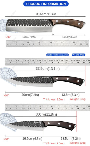 WXCOO Hand Forged Stainless Steel Boning Knife - InspiredGrabs.com